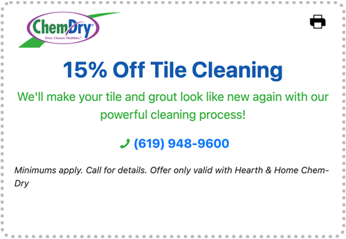 15% off tile cleaning coupon